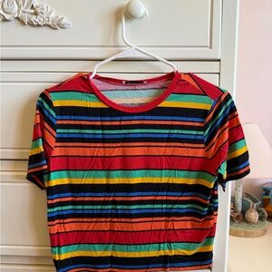 Zara Colorful Striped T-Shirt